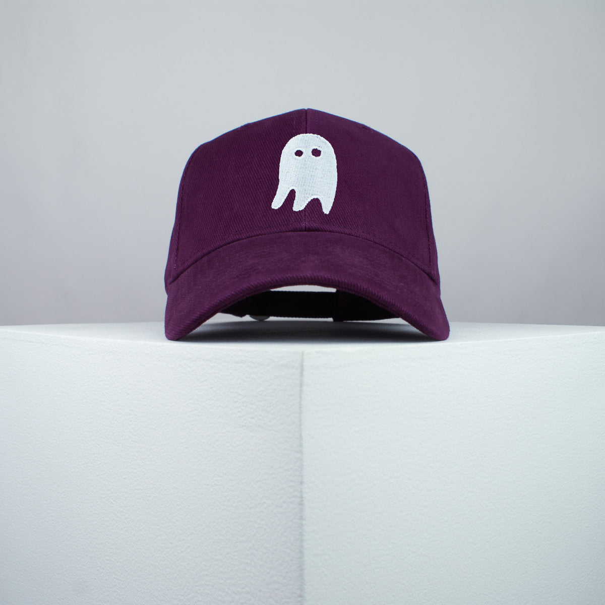 Crazy Ghost embroidered baseball cap burgundy / halloween / spooky / costume / cute / embroidery / patch / hat / dad hat / cap / iron on patch / embroidered patch / badge / applique / embroidered / punk patches / trucker hat / snapback / caps / dad hats / baseball hat / mens hat / womens hat / embroidered hat / dad cap / embroidered cap