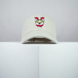 Cute Corgi Reindeer embroidered baseball cap beige / dog lover / puppy / pet / christmas / embroidery / patch / hat / dad hat / cap / iron on patch / embroidered patch / badge / applique / embroidered / punk patches / trucker hat / snapback / caps / dad hats / baseball hat / mens hat / womens hat / embroidered hat / dad cap / embroidered cap