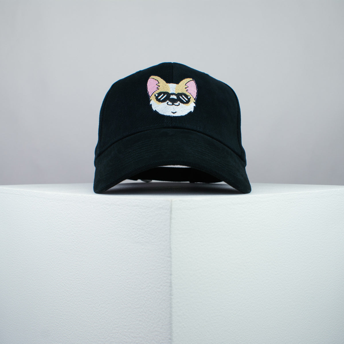 Cute Corgi sunglasses embroidered baseball cap black / dog lover / puppy / pet / welsh / embroidery / patch / hat / dad hat / cap / iron on patch / embroidered patch / badge / applique / embroidered / punk patches / trucker hat / snapback / caps / dad hats / baseball hat / mens hat / womens hat / embroidered hat / dad cap / embroidered cap