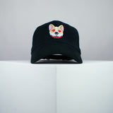 Cute Corgi hearts embroidered baseball cap black / dog lover / puppy / pet / welsh / embroidery / patch / hat / dad hat / cap / iron on patch / embroidered patch / badge / applique / embroidered / punk patches / trucker hat / snapback / caps / dad hats / baseball hat / mens hat / womens hat / embroidered hat / dad cap / embroidered cap