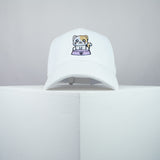 Cute Hungry Kitty embroidered baseball cap white / cat / kitten / bowl / dog / embroidery / patch / hat / dad hat / cap / iron on patch / embroidered patch / badge / applique / embroidered / punk patches / trucker hat / snapback / caps / dad hats / baseball hat / mens hat / womens hat / embroidered hat / dad cap / embroidered cap