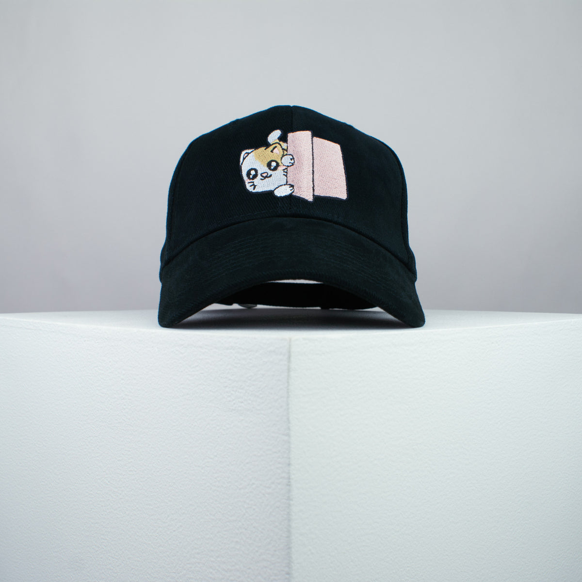 Cute Nosey Kitty embroidered baseball cap black / cat / kitten / pet / dog / embroidery / patch / hat / dad hat / cap / iron on patch / embroidered patch / badge / applique / embroidered / punk patches / trucker hat / snapback / caps / dad hats / baseball hat / mens hat / womens hat / embroidered hat / dad cap / embroidered cap