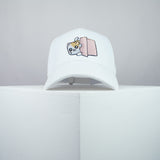 Cute Nosey Kitty embroidered baseball cap white / cat / kitten / pet / dog / embroidery / patch / hat / dad hat / cap / iron on patch / embroidered patch / badge / applique / embroidered / punk patches / trucker hat / snapback / caps / dad hats / baseball hat / mens hat / womens hat / embroidered hat / dad cap / embroidered cap