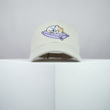 Cute sleeping kitty embroidered baseball cap beige / cat / kitten / pillow / dog / embroidery / patch / hat / dad hat / cap / iron on patch / embroidered patch / badge / applique / embroidered / punk patches / trucker hat / snapback / caps / dad hats / baseball hat / mens hat / womens hat / embroidered hat / dad cap / embroidered cap