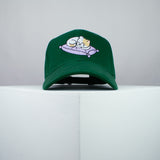 Cute sleeping kitty embroidered baseball cap green / cat / kitten / pillow / dog / embroidery / patch / hat / dad hat / cap / iron on patch / embroidered patch / badge / applique / embroidered / punk patches / trucker hat / snapback / caps / dad hats / baseball hat / mens hat / womens hat / embroidered hat / dad cap / embroidered cap