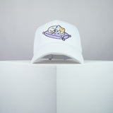 Cute sleeping kitty embroidered baseball cap white / cat / kitten / pillow / dog / embroidery / patch / hat / dad hat / cap / iron on patch / embroidered patch / badge / applique / embroidered / punk patches / trucker hat / snapback / caps / dad hats / baseball hat / mens hat / womens hat / embroidered hat / dad cap / embroidered cap