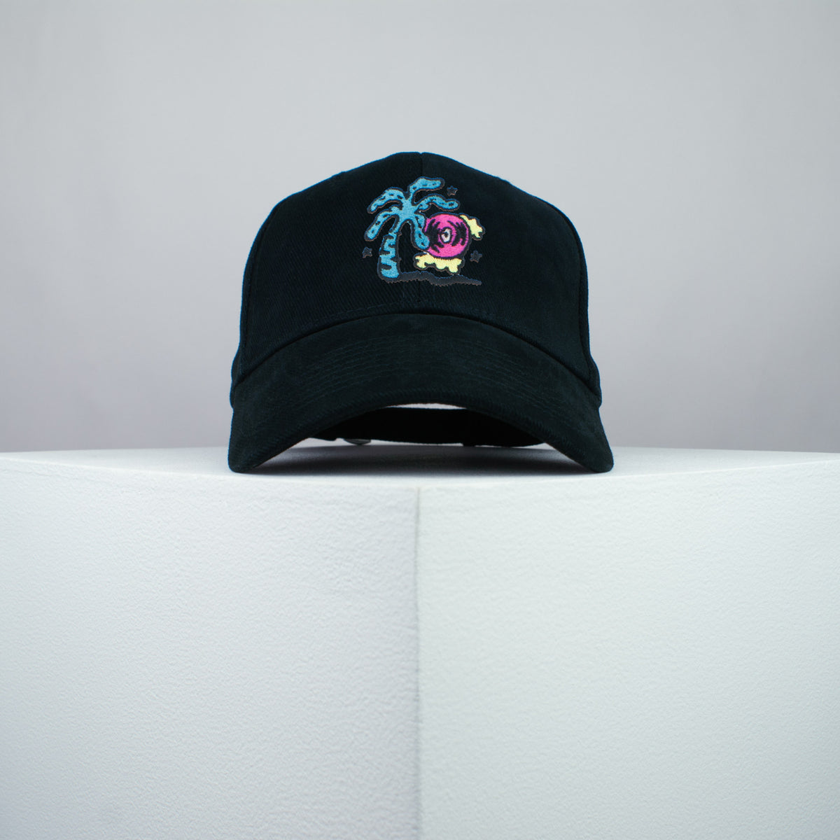 Disco Palm embroidered baseball cap black / happy hippie / boho / bohemian / beach / embroidery / patch / hat / dad hat / cap / iron on patch / embroidered patch / badge / applique / embroidered / punk patches / trucker hat / snapback / caps / dad hats / baseball hat / mens hat / womens hat / embroidered hat / dad cap / embroidered cap