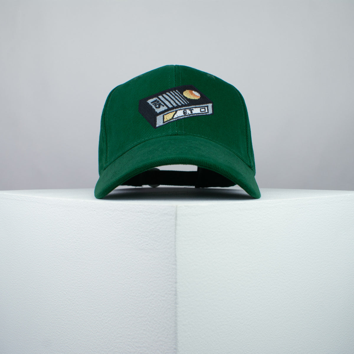ET movie embroidered baseball cap green / Retro VHS / alien / 80s / space / video / embroidery / patch / dad / hat / cap / clothing // Hatty Hats / iron on patch / dad hat embroidered patch / badge / applique / embroidered / punk patches / trucker hat / snapback / caps / dad hats / baseball hat / mens hat / womens hat / embroidered hat / dad cap / embroidered cap