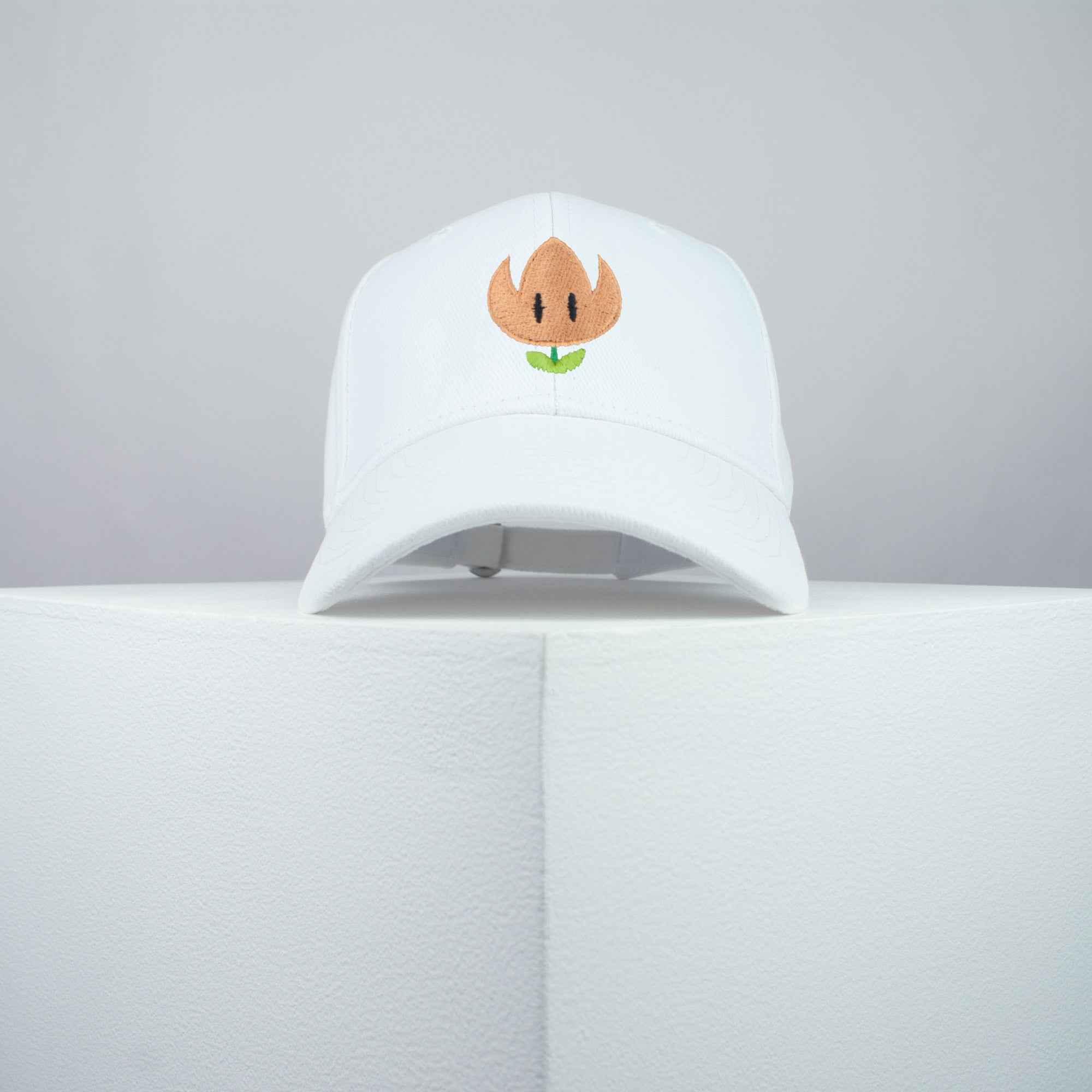 Super Mario Fire Flower embroidered baseball cap white / mario / nintendo / gamer / gaming / embroidery / patch / hat / dad hat / cap / iron on patch / embroidered patch / badge / applique / embroidered / punk patches / trucker hat / snapback / caps / dad hats / baseball hat / mens hat / womens hat / embroidered hat / dad cap / embroidered cap