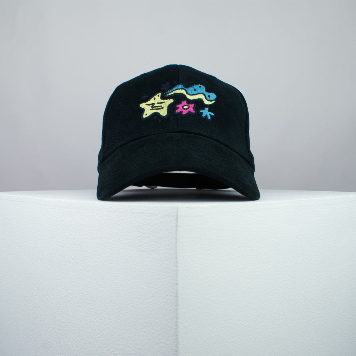 Floral Superstar embroidered baseball cap black / happy hippie / boho / bohemian / star / embroidery / patch / hat / dad hat / cap / iron on patch / embroidered patch / badge / applique / embroidered / punk patches / trucker hat / snapback / caps / dad hats / baseball hat / mens hat / womens hat / embroidered hat / dad cap / embroidered cap