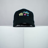 Floral Superstar embroidered baseball cap black / happy hippie / boho / bohemian / star / embroidery / patch / hat / dad hat / cap / iron on patch / embroidered patch / badge / applique / embroidered / punk patches / trucker hat / snapback / caps / dad hats / baseball hat / mens hat / womens hat / embroidered hat / dad cap / embroidered cap