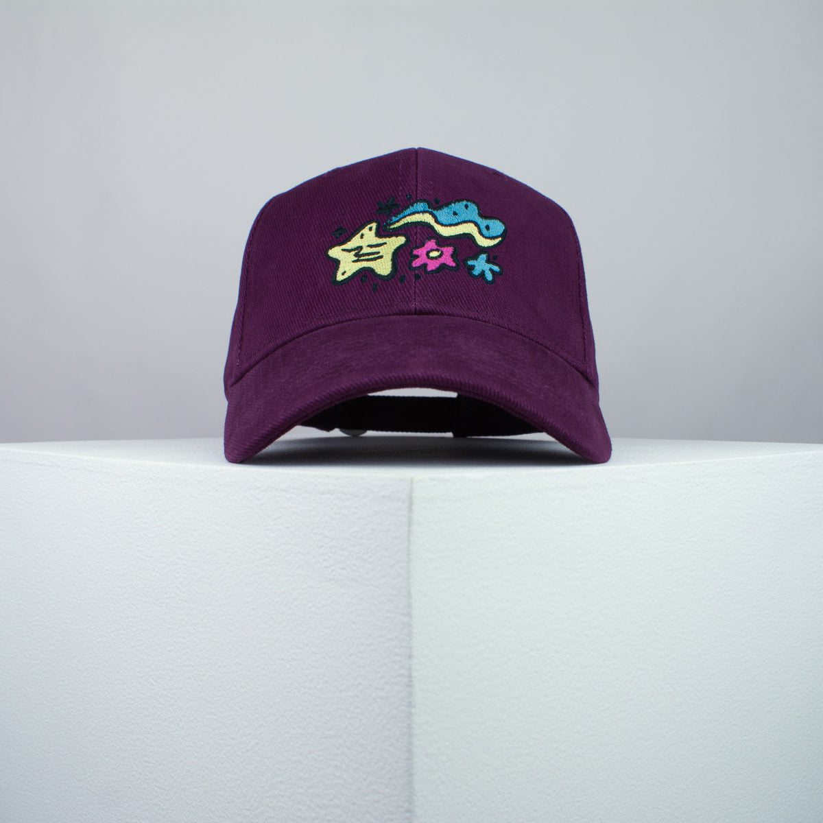Floral Superstar embroidered baseball cap burgundy / happy hippie / boho / bohemian / star / embroidery / patch / hat / dad hat / cap / iron on patch / embroidered patch / badge / applique / embroidered / punk patches / trucker hat / snapback / caps / dad hats / baseball hat / mens hat / womens hat / embroidered hat / dad cap / embroidered cap