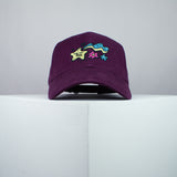 Floral Superstar embroidered baseball cap burgundy / happy hippie / boho / bohemian / star / embroidery / patch / hat / dad hat / cap / iron on patch / embroidered patch / badge / applique / embroidered / punk patches / trucker hat / snapback / caps / dad hats / baseball hat / mens hat / womens hat / embroidered hat / dad cap / embroidered cap