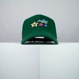 Floral Superstar embroidered baseball cap green / happy hippie / boho / bohemian / star / embroidery / patch / hat / dad hat / cap / iron on patch / embroidered patch / badge / applique / embroidered / punk patches / trucker hat / snapback / caps / dad hats / baseball hat / mens hat / womens hat / embroidered hat / dad cap / embroidered cap