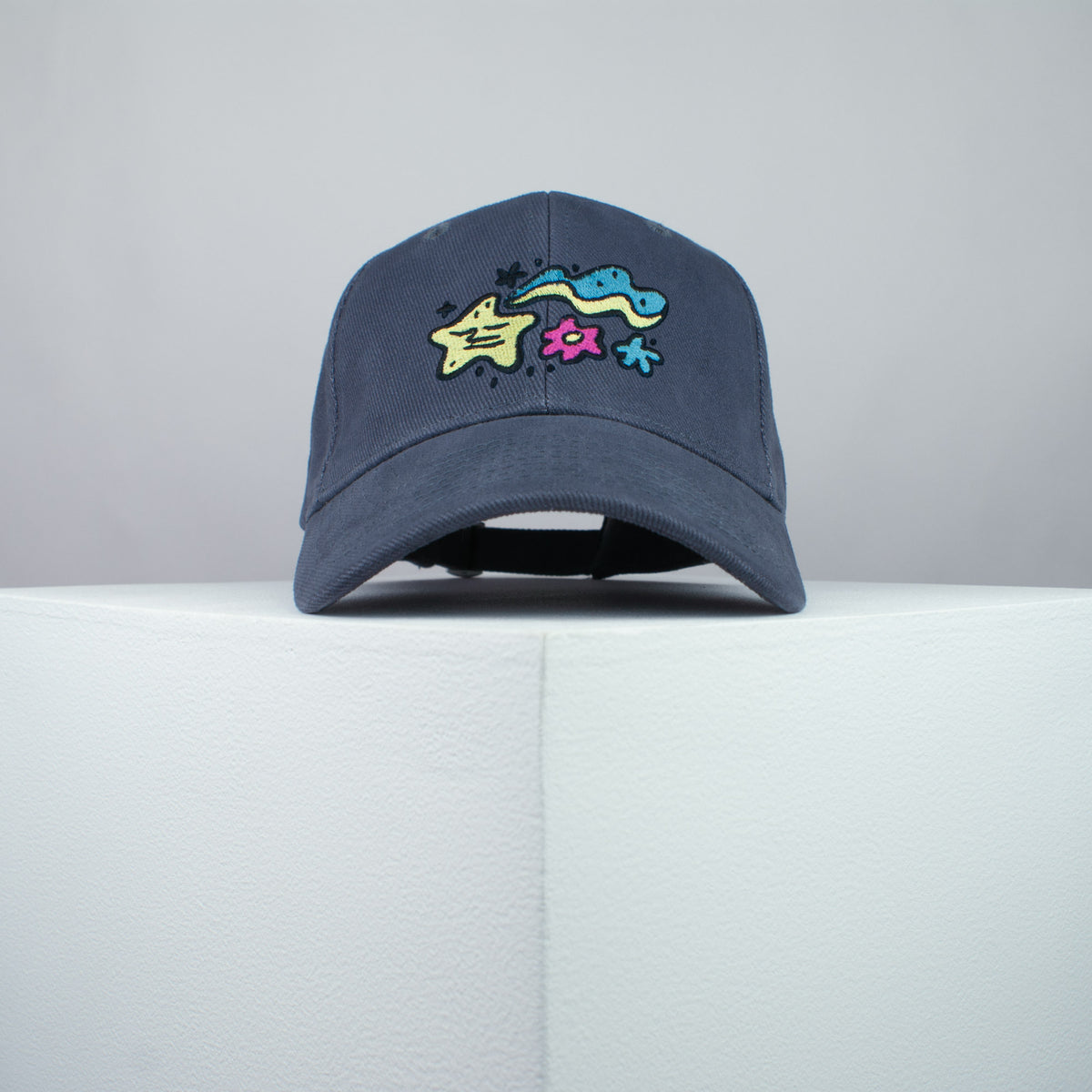 Floral Superstar embroidered baseball cap grey / happy hippie / boho / bohemian / star / embroidery / patch / hat / dad hat / cap / iron on patch / embroidered patch / badge / applique / embroidered / punk patches / trucker hat / snapback / caps / dad hats / baseball hat / mens hat / womens hat / embroidered hat / dad cap / embroidered cap