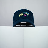 Floral Superstar embroidered baseball cap navy / happy hippie / boho / bohemian / star / embroidery / patch / hat / dad hat / cap / iron on patch / embroidered patch / badge / applique / embroidered / punk patches / trucker hat / snapback / caps / dad hats / baseball hat / mens hat / womens hat / embroidered hat / dad cap / embroidered cap