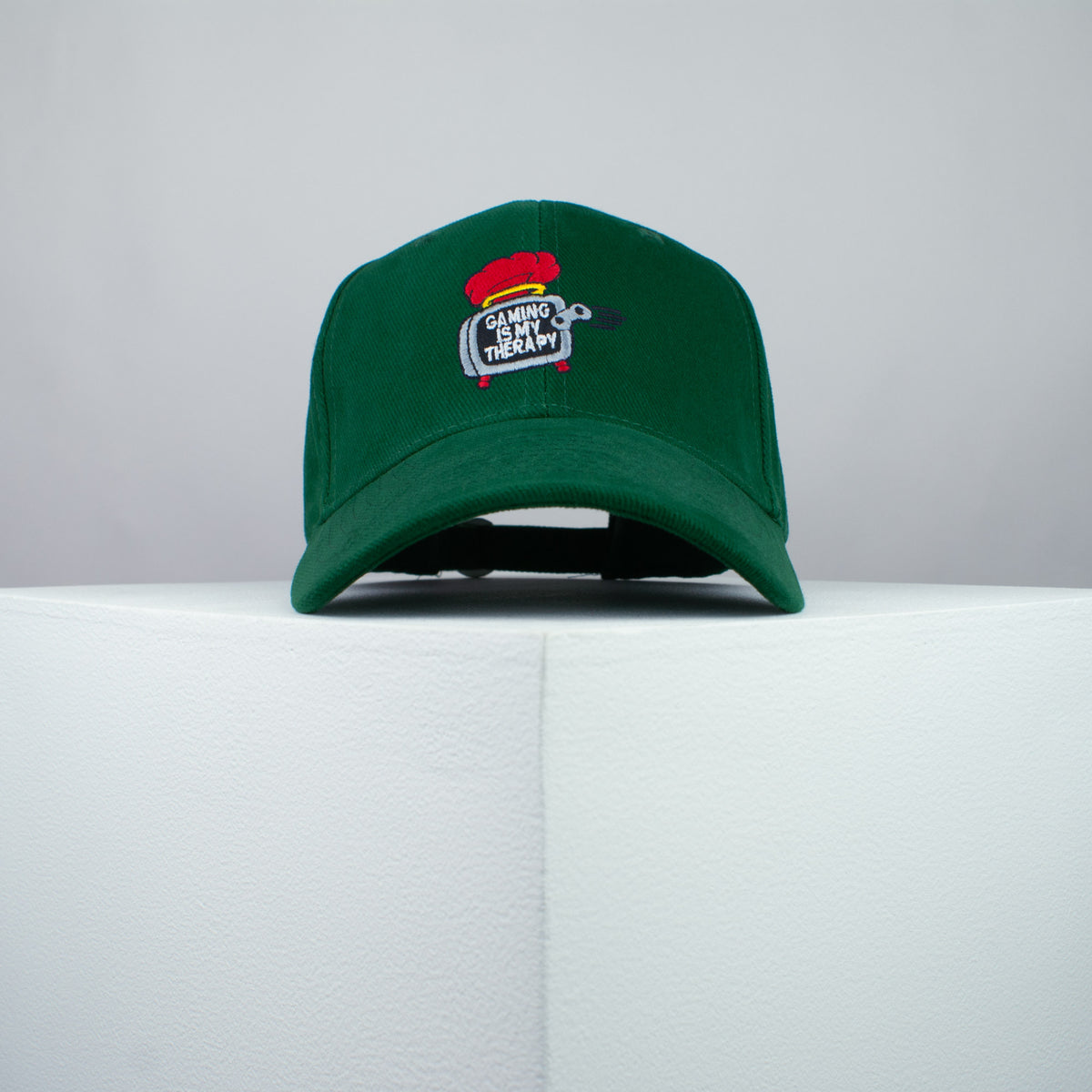 Gaming is my therapy embroidered baseball cap green / SNES / nintendo / N64 / gaming / gamer / embroidery / patch / dad / hat / cap / clothing // Hatty Hats / iron on patch / dad hat embroidered patch / badge / applique / embroidered / punk patches / trucker hat / snapback / caps / dad hats / baseball hat / mens hat / womens hat / embroidered hat / dad cap / embroidered cap
