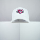 Girl power love heart embroidered baseball cap white / feminist / feminism / gift for her / embroidery / patch / hat / dad hat / cap / iron on patch / embroidered patch / badge / applique / embroidered / punk patches / trucker hat / snapback / caps / dad hats / baseball hat / mens hat / womens hat / embroidered hat / dad cap / embroidered cap