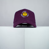 Good times ahead embroidered baseball cap burgundy / 90s / smiley / vintage / rainbow / embroidery / patch / hat / dad hat / cap / iron on patch / embroidered patch / badge / applique / embroidered / punk patches / trucker hat / snapback / caps / dad hats / baseball hat / mens hat / womens hat / embroidered hat / dad cap / embroidered cap