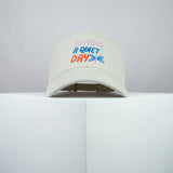 Having a quiet day embroidered baseball cap beige / meditation / yoga / spiritual / gift for her / embroidery / patch / hat / dad hat / cap // Hatty Hats / iron on patch / embroidered patch / badge / applique / embroidered / punk patches / trucker hat / snapback / caps / dad hats / baseball hat / mens hat / womens hat / embroidered hat / dad cap / embroidered cap