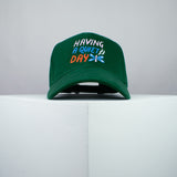 Having a quiet day embroidered baseball cap green / meditation / yoga / spiritual / gift for her / embroidery / patch / hat / dad hat / cap // Hatty Hats / iron on patch / embroidered patch / badge / applique / embroidered / punk patches / trucker hat / snapback / caps / dad hats / baseball hat / mens hat / womens hat / embroidered hat / dad cap / embroidered cap