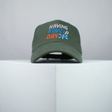 Having a quiet day embroidered baseball cap olive green / meditation / yoga / spiritual / gift for her / embroidery / patch / hat / dad hat / cap // Hatty Hats / iron on patch / embroidered patch / badge / applique / embroidered / punk patches / trucker hat / snapback / caps / dad hats / baseball hat / mens hat / womens hat / embroidered hat / dad cap / embroidered cap