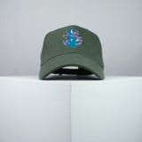 High flying bong embroidered baseball cap olive green / weed / marijuana / cannabis / hemp / embroidery / patch / dad / hat / cap / clothing // Hatty Hats / iron on patch / dad hat embroidered patch / badge / applique / embroidered / punk patches / trucker hat / snapback / caps / dad hats / baseball hat / mens hat / womens hat / embroidered hat / dad cap / embroidered cap