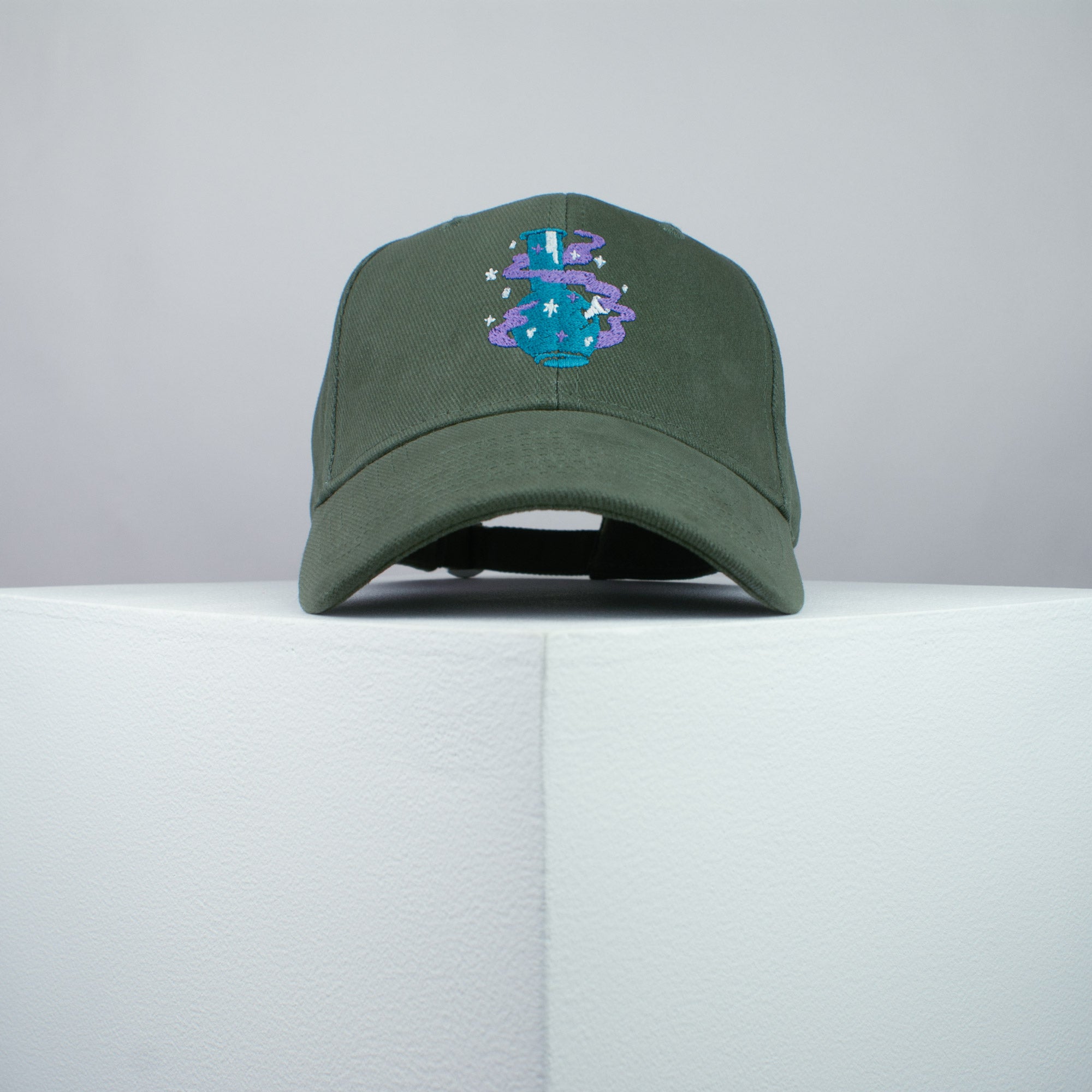 High flying bong embroidered baseball cap olive green / weed / marijuana / cannabis / hemp / embroidery / patch / dad / hat / cap / clothing // Hatty Hats / iron on patch / dad hat embroidered patch / badge / applique / embroidered / punk patches / trucker hat / snapback / caps / dad hats / baseball hat / mens hat / womens hat / embroidered hat / dad cap / embroidered cap