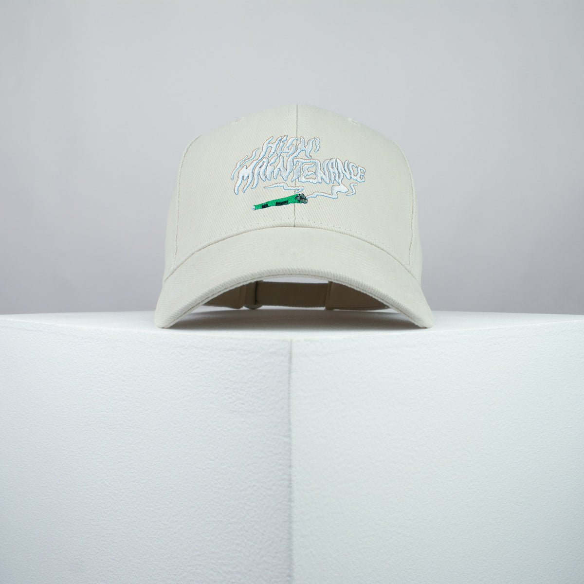 High maintenance embroidered baseball cap beige / weed / marijuana / cannabis / hemp / embroidery / patch / dad / hat / cap / clothing // Hatty Hats / iron on patch / dad hat embroidered patch / badge / applique / embroidered / punk patches / trucker hat / snapback / caps / dad hats / baseball hat / mens hat / womens hat / embroidered hat / dad cap / embroidered cap