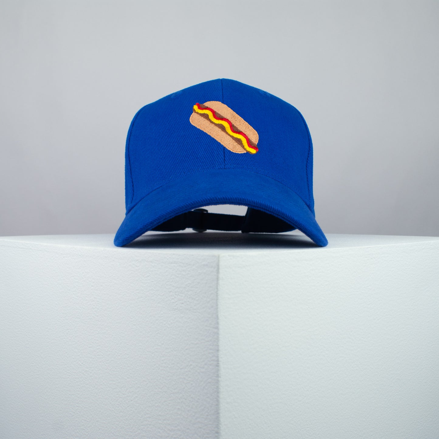 Hotdog embroidered baseball cap bule / food / hot dog / sausage / burger / embroidery / patch / hat / dad hat / cap / iron on patch / embroidered patch / badge / applique / embroidered / punk patches / trucker hat / snapback / caps / dad hats / baseball hat / mens hat / womens hat / embroidered hat / dad cap / embroidered cap