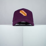 Hotdog embroidered baseball cap burgundy / food / hot dog / sausage / burger / embroidery / patch / hat / dad hat / cap / iron on patch / embroidered patch / badge / applique / embroidered / punk patches / trucker hat / snapback / caps / dad hats / baseball hat / mens hat / womens hat / embroidered hat / dad cap / embroidered cap