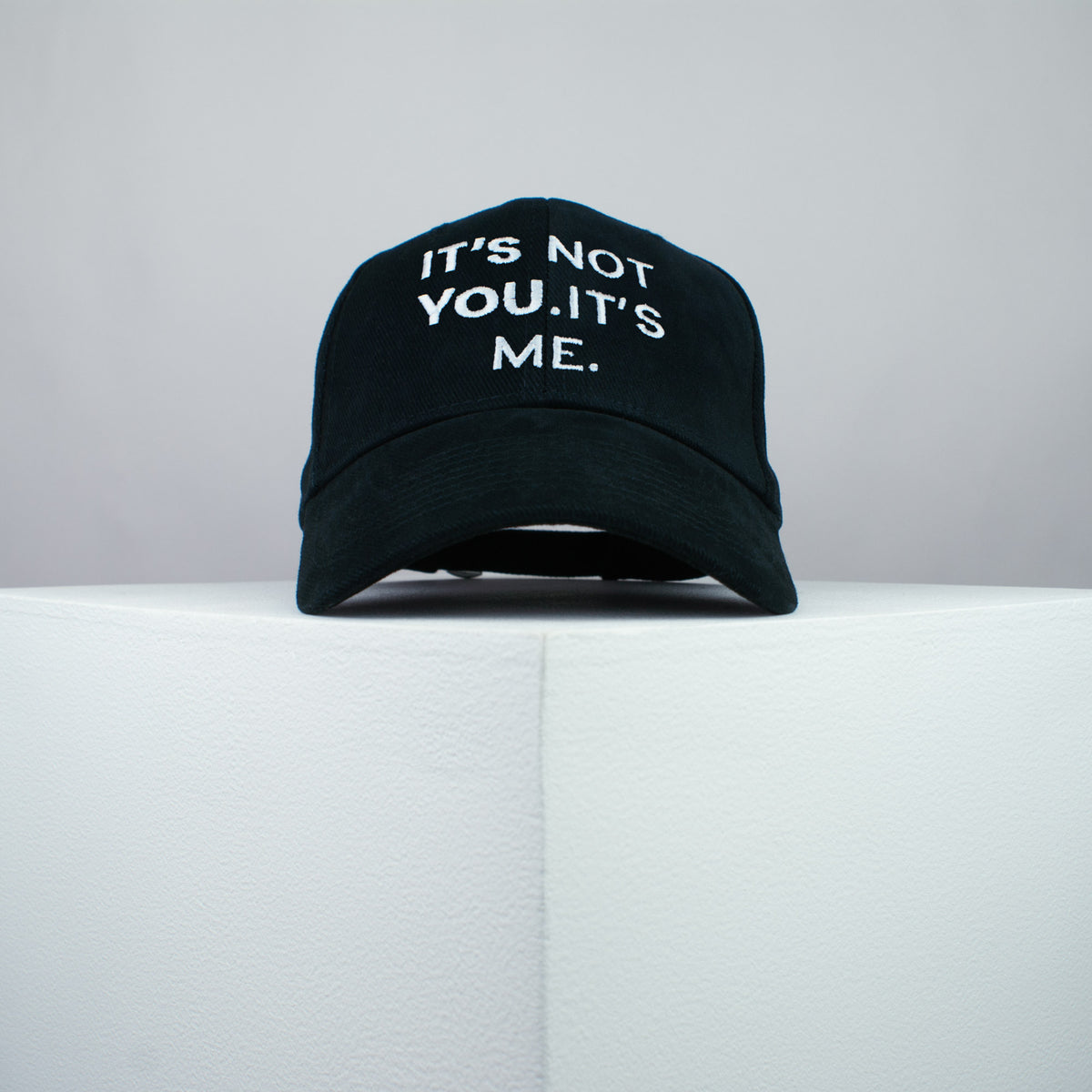 It’s Not You. It’s Me. embroidered baseball cap black / breakup / meme / divorce / quote / embroidery / patch / hat / dad hat / cap / iron on patch / embroidered patch / badge / applique / embroidered / punk patches / trucker hat / snapback / caps / dad hats / baseball hat / mens hat / womens hat / embroidered hat / dad cap / embroidered cap
