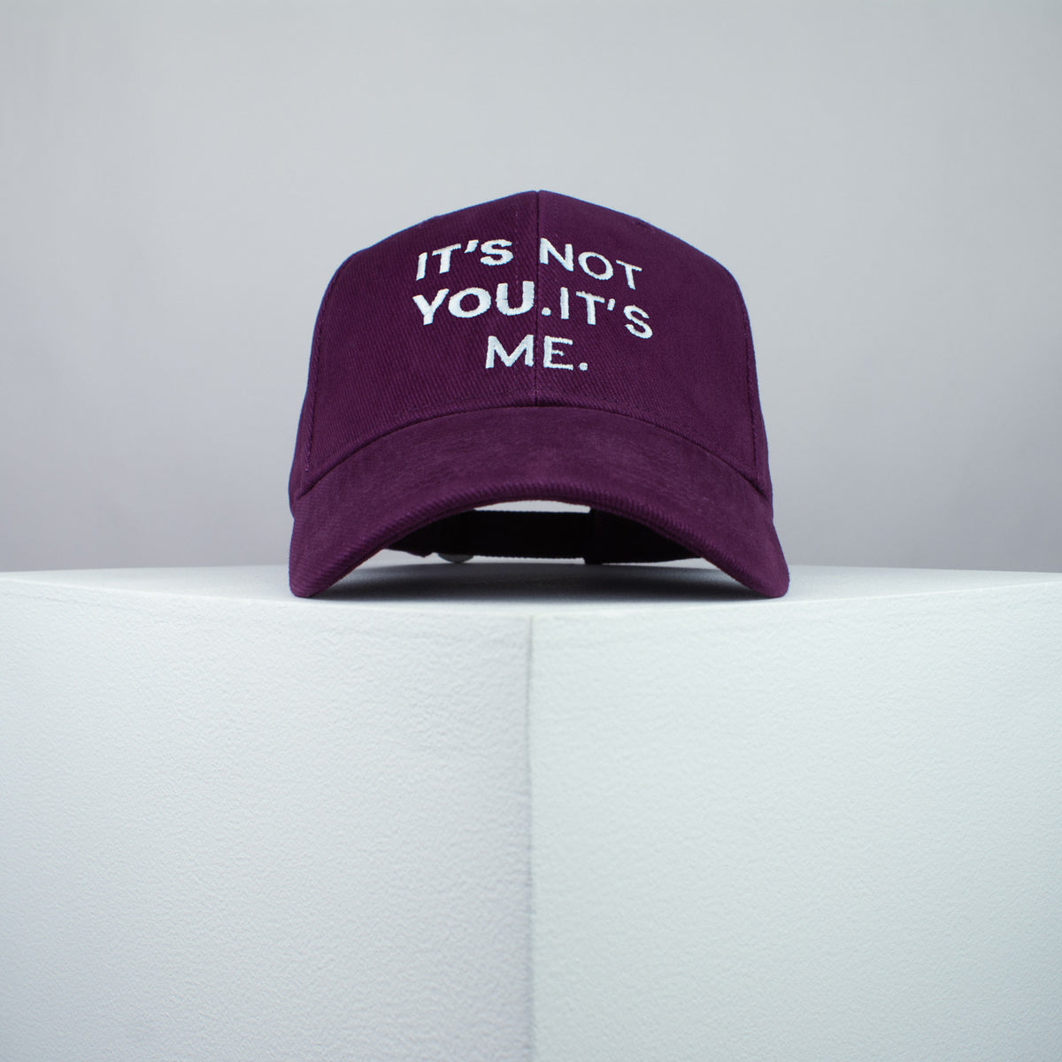 It’s Not You. It’s Me. embroidered baseball cap beige / breakup / meme / divorce / quote / embroidery / patch / hat / dad hat / cap / iron on patch / embroidered patch / badge / applique / embroidered / punk patches / trucker hat / snapback / caps / dad hats / baseball hat / mens hat / womens hat / embroidered hat / dad cap / embroidered cap