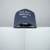 It’s Not You. It’s Me. embroidered baseball cap grey / breakup / meme / divorce / quote / embroidery / patch / hat / dad hat / cap / iron on patch / embroidered patch / badge / applique / embroidered / punk patches / trucker hat / snapback / caps / dad hats / baseball hat / mens hat / womens hat / embroidered hat / dad cap / embroidered cap