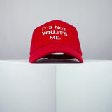 It’s Not You. It’s Me. embroidered baseball cap red / breakup / meme / divorce / quote / embroidery / patch / hat / dad hat / cap / iron on patch / embroidered patch / badge / applique / embroidered / punk patches / trucker hat / snapback / caps / dad hats / baseball hat / mens hat / womens hat / embroidered hat / dad cap / embroidered cap
