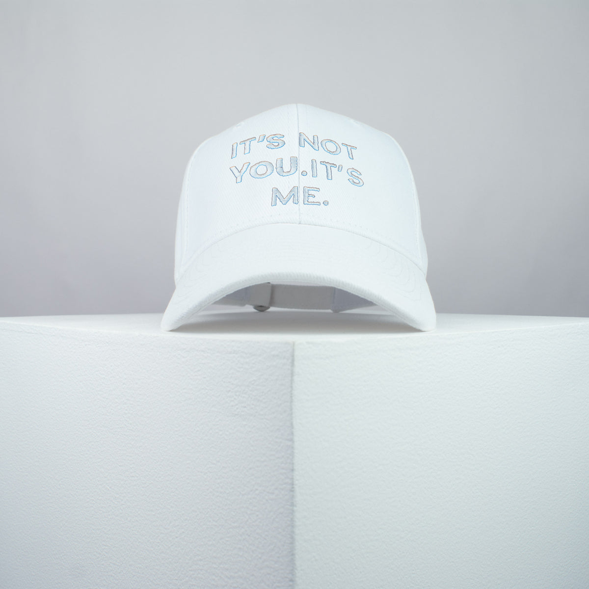It’s Not You. It’s Me. embroidered baseball cap white / breakup / meme / divorce / quote / embroidery / patch / hat / dad hat / cap / iron on patch / embroidered patch / badge / applique / embroidered / punk patches / trucker hat / snapback / caps / dad hats / baseball hat / mens hat / womens hat / embroidered hat / dad cap / embroidered cap