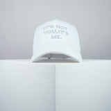 It’s Not You. It’s Me. embroidered baseball cap white / breakup / meme / divorce / quote / embroidery / patch / hat / dad hat / cap / iron on patch / embroidered patch / badge / applique / embroidered / punk patches / trucker hat / snapback / caps / dad hats / baseball hat / mens hat / womens hat / embroidered hat / dad cap / embroidered cap