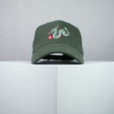 Japanese dragon embroidered baseball cap olive green / dragons / japan / japanese / streetwear / embroidery / patch / dad / hat / cap / clothing // Hatty Hats / iron on patch / dad hat embroidered patch / badge / applique / embroidered / punk patches / trucker hat / snapback / caps / dad hats / baseball hat / mens hat / womens hat / embroidered hat / dad cap / embroidered cap