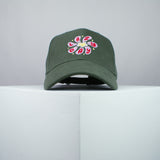 Lazy day embroidered baseball cap olive green / yoga / floral / flower / gift for her / embroidery / patch / hat / dad hat / cap / iron on patch / embroidered patch / badge / applique / embroidered / punk patches / trucker hat / snapback / caps / dad hats / baseball hat / mens hat / womens hat / embroidered hat / dad cap / embroidered cap