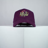 Let it Flow embroidered baseball cap burgundy / happy hippie / boho / bohemian / star / embroidery / patch / hat / dad hat / cap / iron on patch / embroidered patch / badge / applique / embroidered / punk patches / trucker hat / snapback / caps / dad hats / baseball hat / mens hat / womens hat / embroidered hat / dad cap / embroidered cap