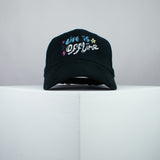 Life is Offline embroidered baseball cap black / happy hippie / boho / bohemian / holiday / embroidery / patch / hat / dad hat / cap / iron on patch / embroidered patch / badge / applique / embroidered / punk patches / trucker hat / snapback / caps / dad hats / baseball hat / mens hat / womens hat / embroidered hat / dad cap / embroidered cap