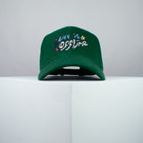 Life is Offline embroidered baseball cap green / happy hippie / boho / bohemian / holiday / embroidery / patch / hat / dad hat / cap / iron on patch / embroidered patch / badge / applique / embroidered / punk patches / trucker hat / snapback / caps / dad hats / baseball hat / mens hat / womens hat / embroidered hat / dad cap / embroidered cap