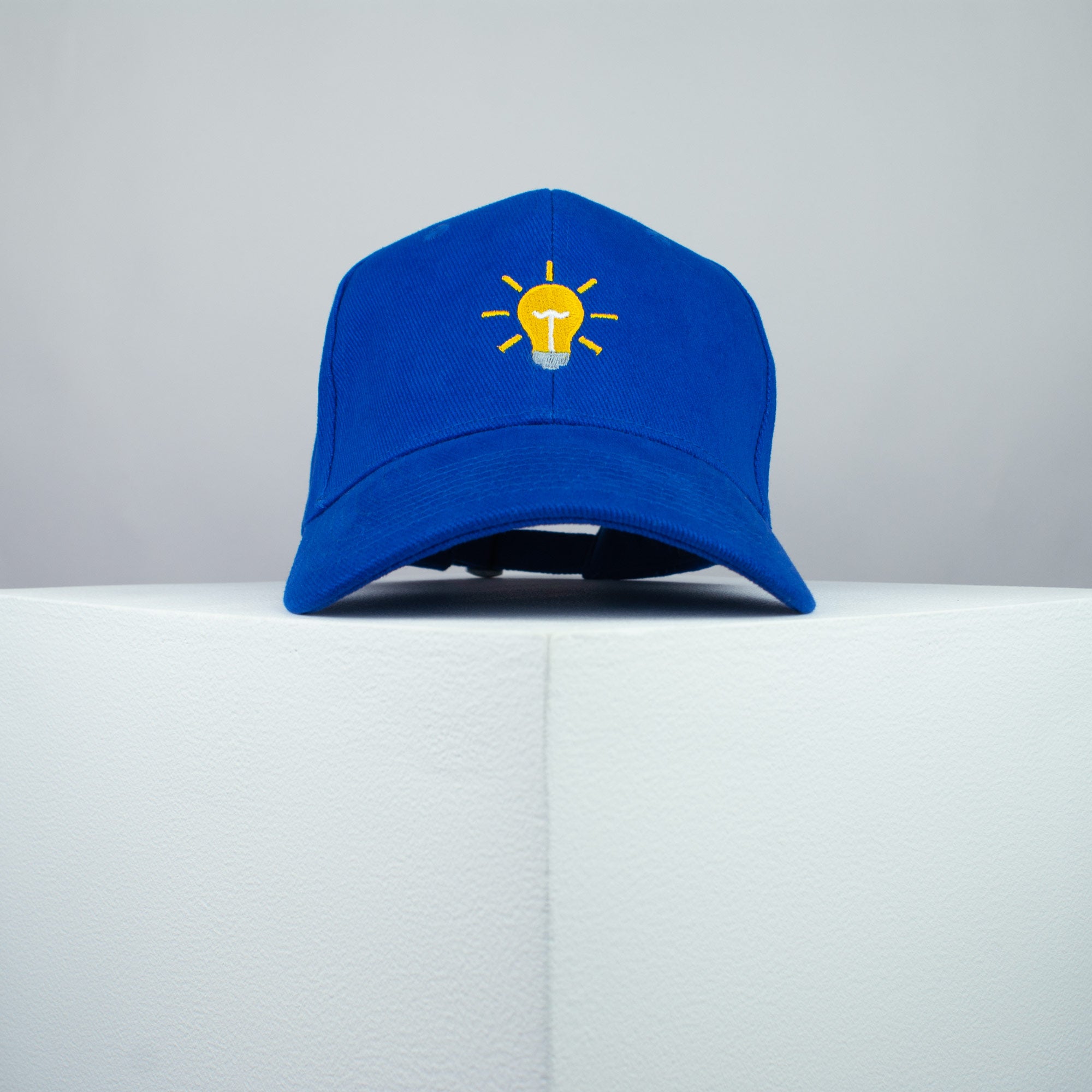 Light bulb embroidered baseball cap blue / light / patches / feminist / embroidery / patch / hat / dad hat / cap / iron on patch / embroidered patch / badge / applique / embroidered / punk patches / trucker hat / snapback / caps / dad hats / baseball hat / mens hat / womens hat / embroidered hat / dad cap / embroidered cap / website