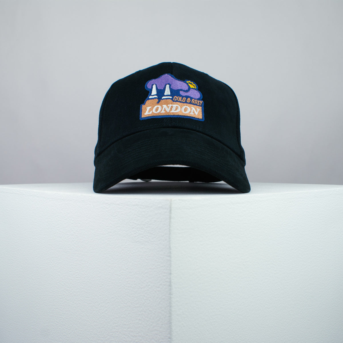 London Cold & Grey embroidered baseball cap black / retro / vintage / holiday / streetwear / embroidery / patch / dad / hat / cap / clothing // Hatty Hats / iron on patch / dad hat embroidered patch / badge / applique / embroidered / punk patches / trucker hat / snapback / caps / dad hats / baseball hat / mens hat / womens hat / embroidered hat / dad cap / embroidered cap