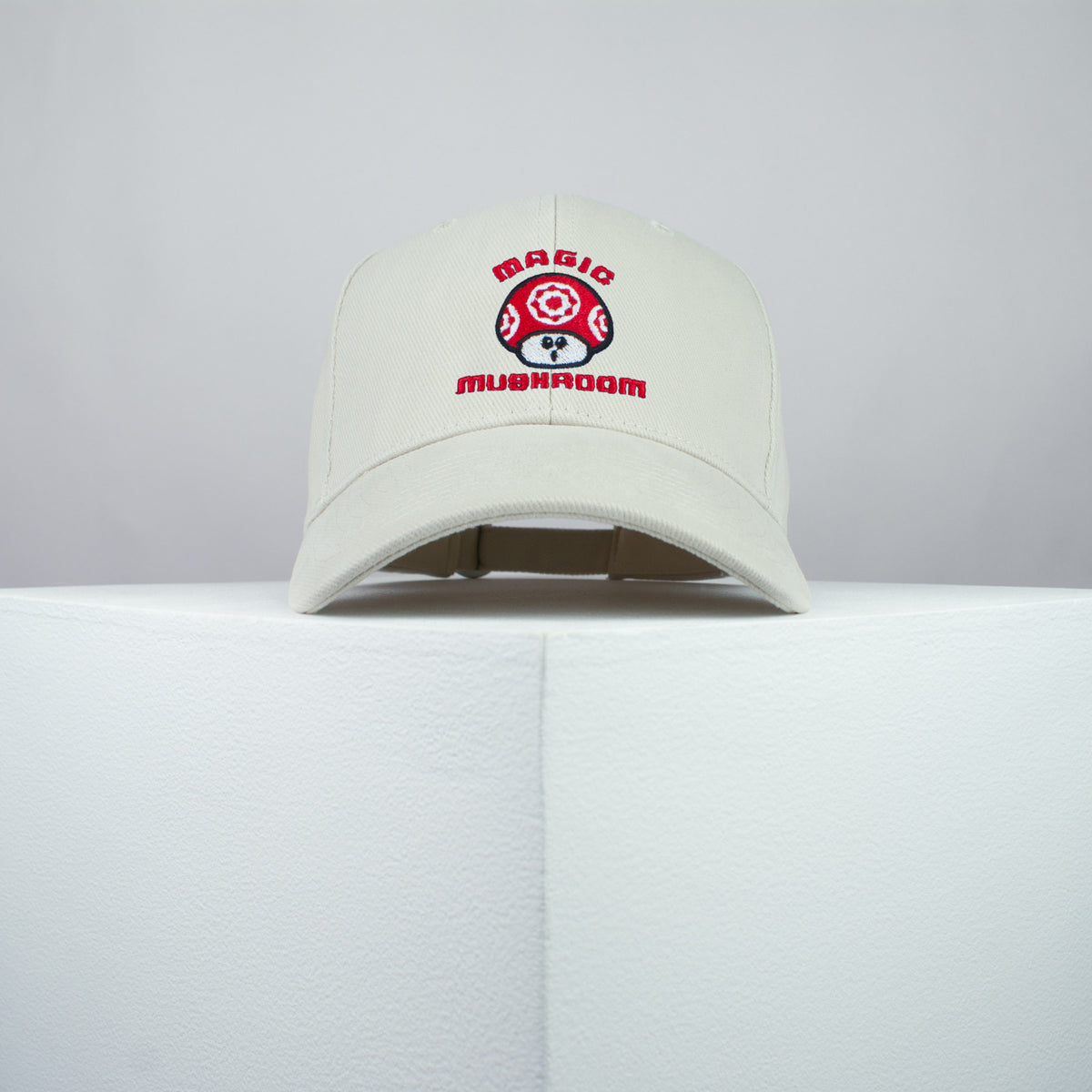 Magic Mario mushroom embroidered baseball cap beige / SNES / nintendo / N64 / gameboy / gaming / gamer / Super Mario / embroidery / patch / dad / hat / cap / clothing // Hatty Hats / iron on patch / dad hat embroidered patch / badge / applique / embroidered / punk patches / trucker hat / snapback / caps / dad hats / baseball hat / mens hat / womens hat / embroidered hat / dad cap / embroidered cap