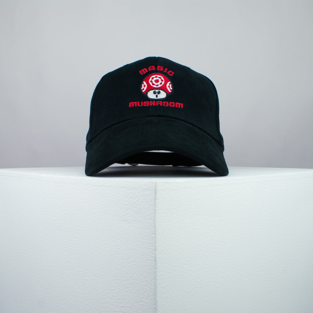 Magic Mario mushroom embroidered baseball cap black / SNES / nintendo / N64 / gameboy / gaming / gamer / Super Mario / embroidery / patch / dad / hat / cap / clothing // Hatty Hats / iron on patch / dad hat embroidered patch / badge / applique / embroidered / punk patches / trucker hat / snapback / caps / dad hats / baseball hat / mens hat / womens hat / embroidered hat / dad cap / embroidered cap
