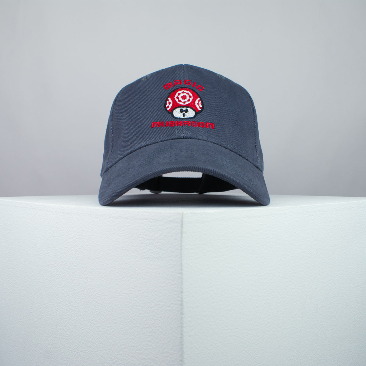 Magic Mario mushroom embroidered baseball cap grey / SNES / nintendo / N64 / gameboy / gaming / gamer / Super Mario / embroidery / patch / dad / hat / cap / clothing // Hatty Hats / iron on patch / dad hat embroidered patch / badge / applique / embroidered / punk patches / trucker hat / snapback / caps / dad hats / baseball hat / mens hat / womens hat / embroidered hat / dad cap / embroidered cap
