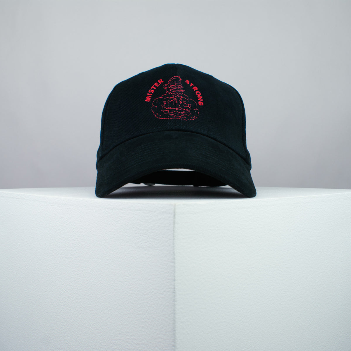 Mister Strong embroidered baseball cap black / gym / muscle / workout / tank / embroidery / patch / hat / dad hat / cap / iron on patch / embroidered patch / badge / applique / embroidered / punk patches / trucker hat / snapback / caps / dad hats / baseball hat / mens hat / womens hat / embroidered hat / dad cap / embroidered cap