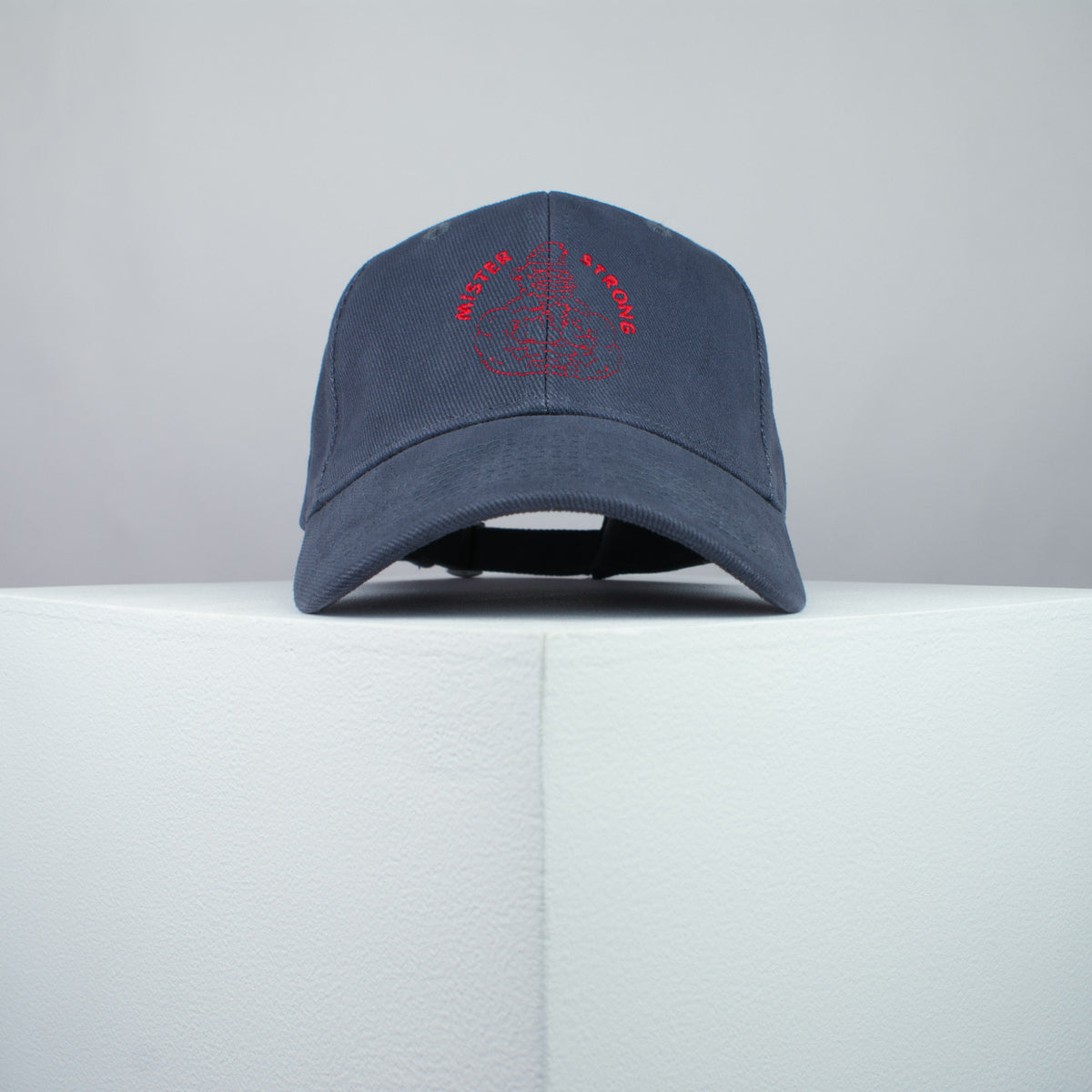 Mister Strong embroidered baseball cap grey / gym / muscle / workout / tank / embroidery / patch / hat / dad hat / cap / iron on patch / embroidered patch / badge / applique / embroidered / punk patches / trucker hat / snapback / caps / dad hats / baseball hat / mens hat / womens hat / embroidered hat / dad cap / embroidered cap