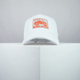 Miyako motors sign embroidered baseball cap white / bike / japan / japanese / motorcycle / streetwear / embroidery / patch / dad / hat / cap / clothing // Hatty Hats / iron on patch / dad hat embroidered patch / badge / applique / embroidered / punk patches / trucker hat / snapback / caps / dad hats / baseball hat / mens hat / womens hat / embroidered hat / dad cap / embroidered cap